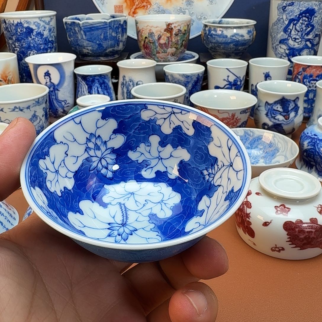 摆件k**i景德镇全手工手绘陶瓷