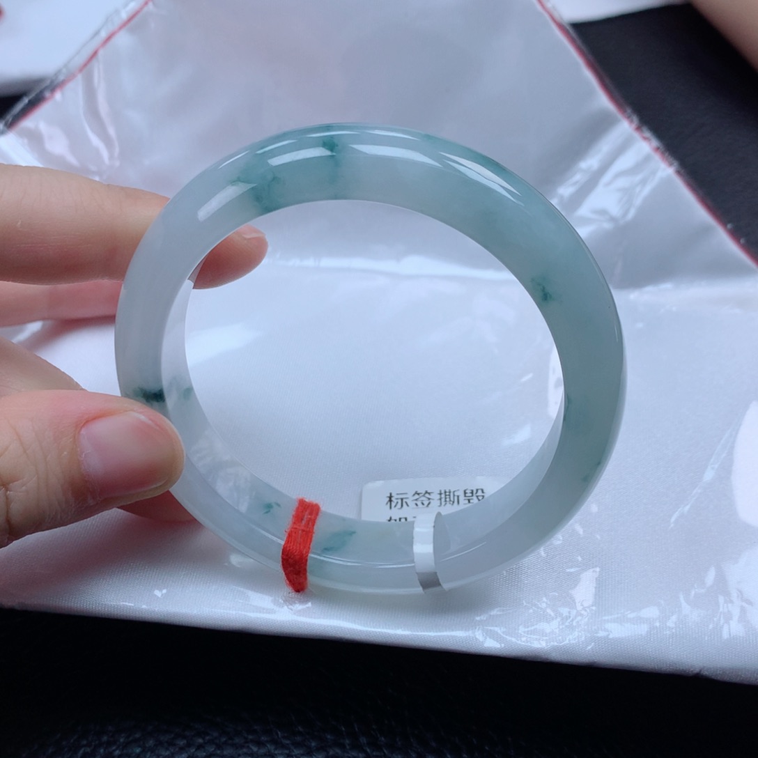 翡翠手镯未镶嵌缅甸天然翡翠手镯55圈口