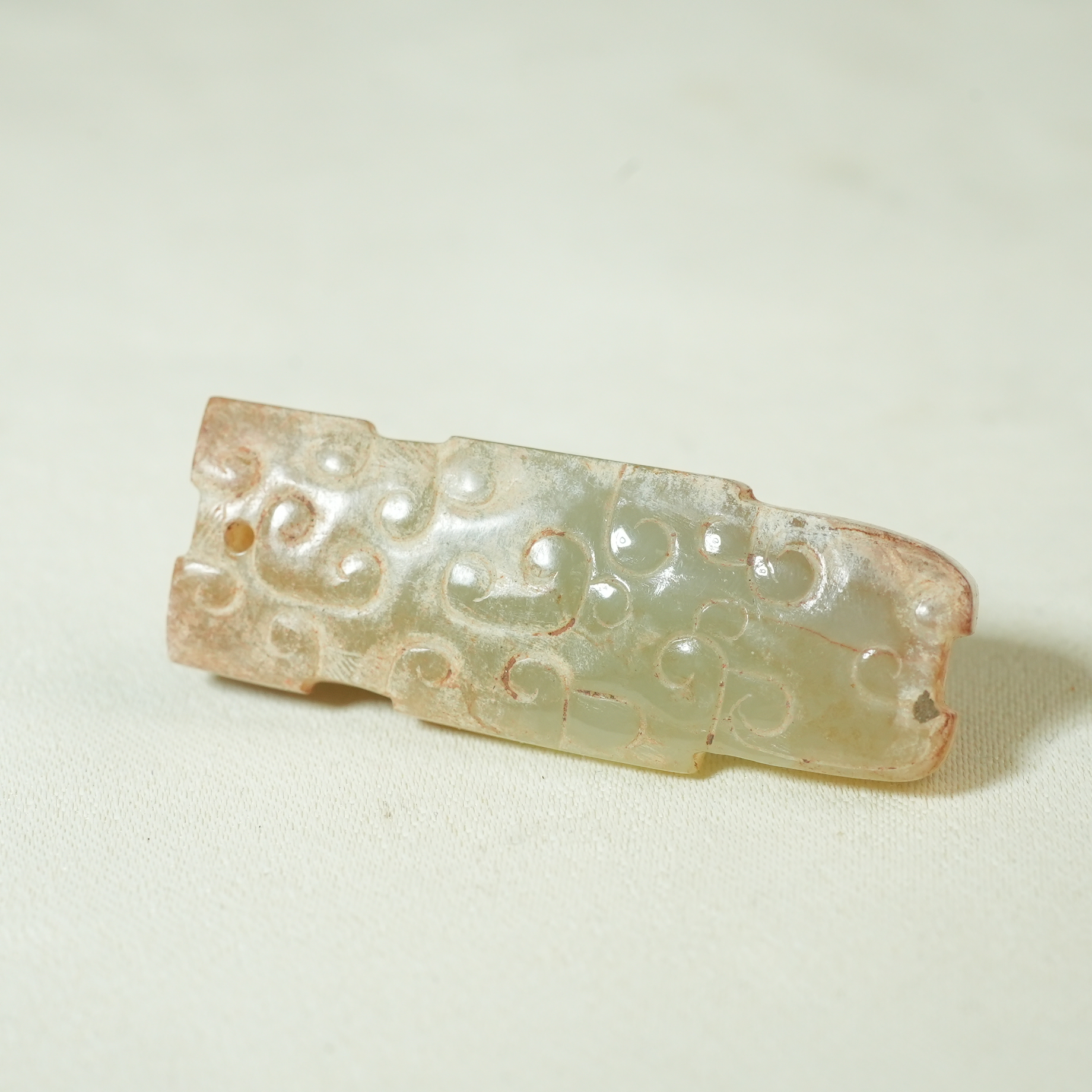 民国和田玉勾云纹佩WDZC250214006