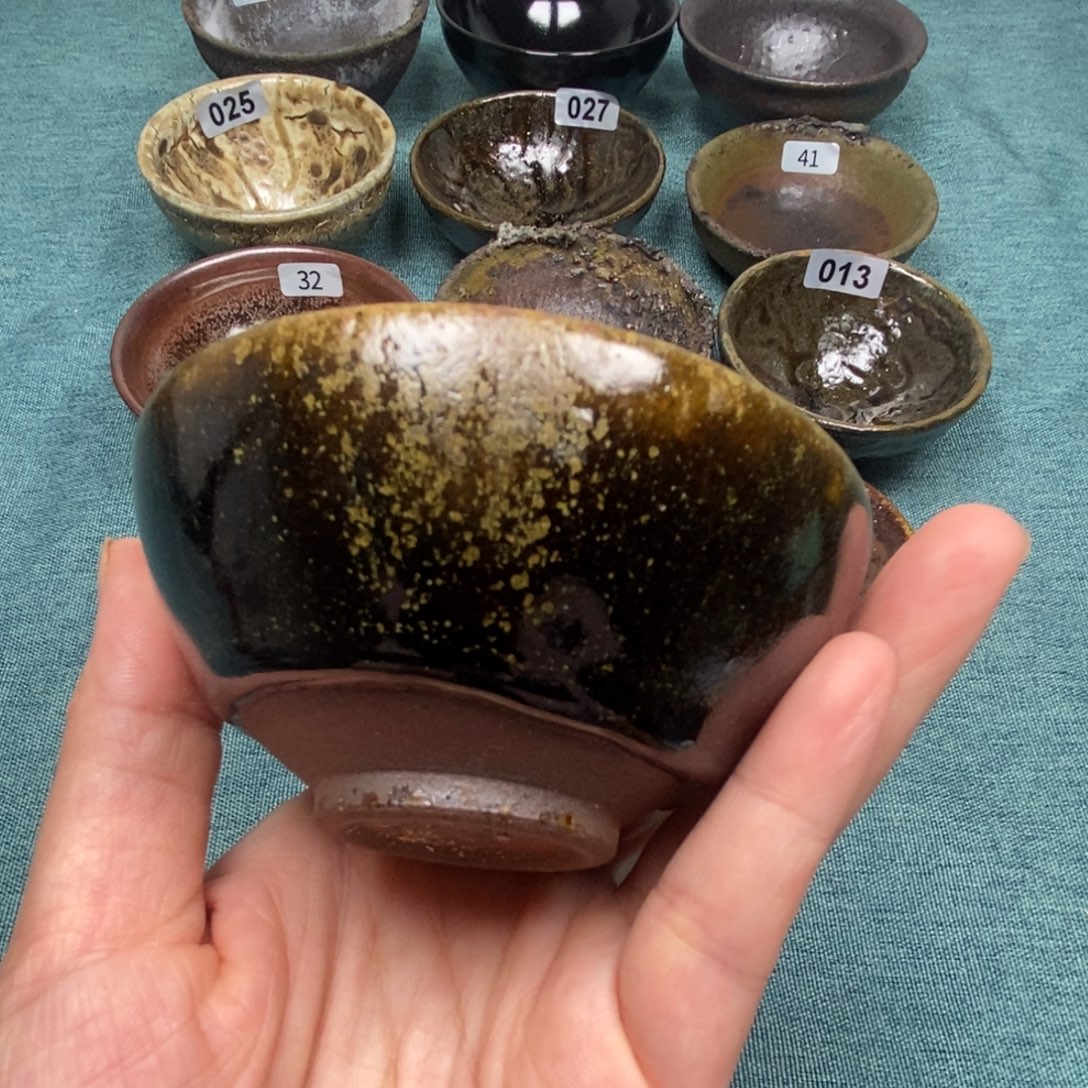 柴烧建盏茶盏茶杯43