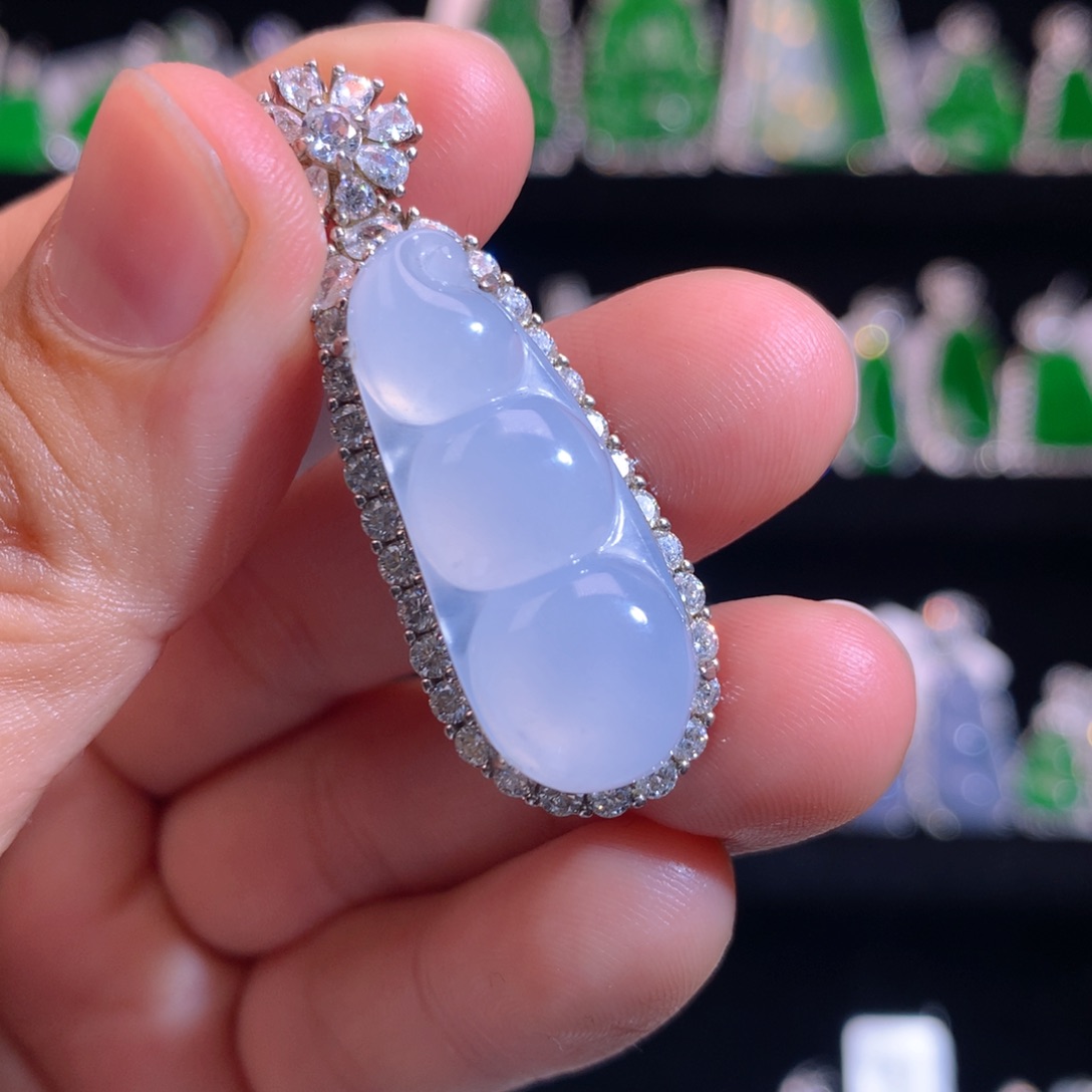 【闪购商品】颈饰银S925镶嵌翡翠天然翡翠