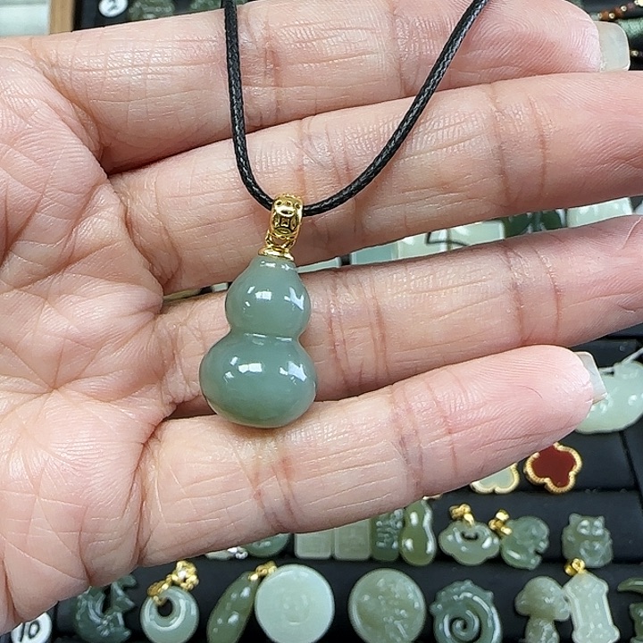 和田玉吊坠(不含链)银S925镶嵌