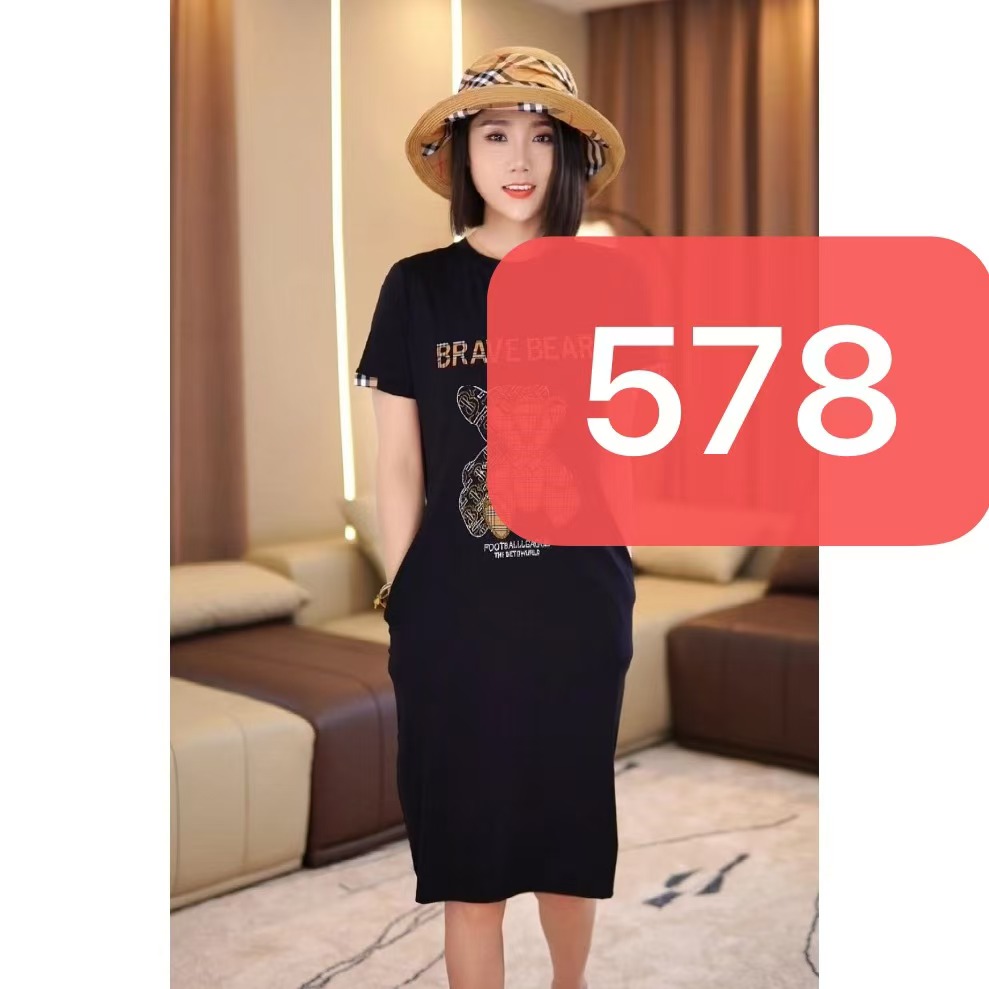 578-夏季款小熊烫钻休闲连衣裙