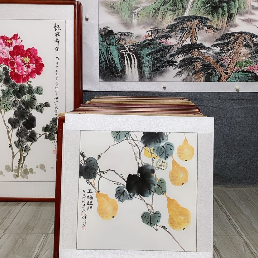 【闪购商品】国画书画作品带框65×65厘米