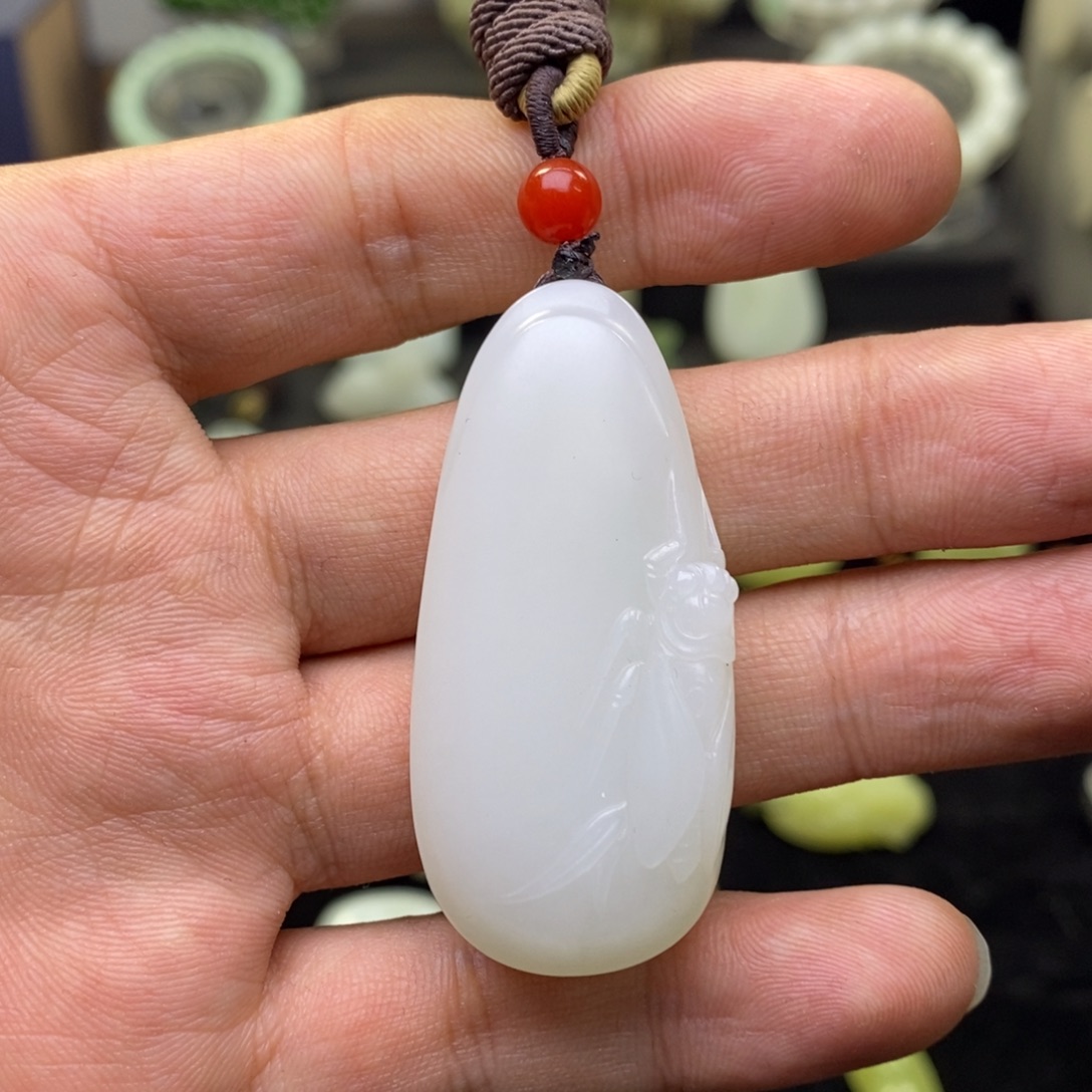 和田玉未镶嵌吊坠(不含链)