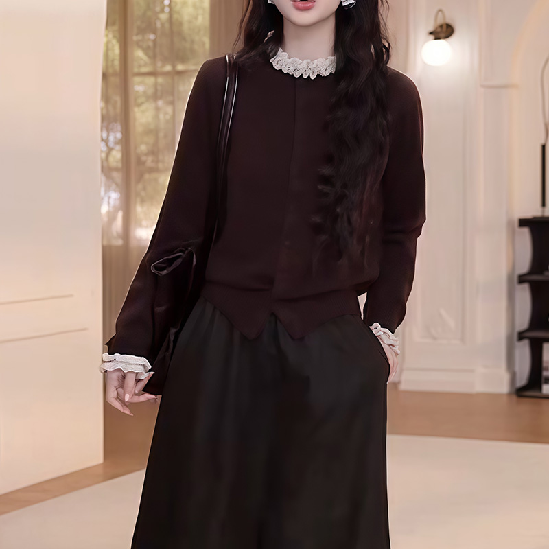 休闲风秋装时髦针织开衫2025新款减龄纯色女装高级感百搭显瘦上衣