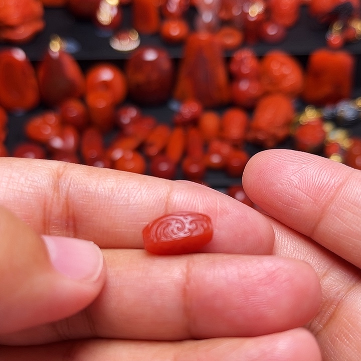 南红玛瑙未镶嵌配饰博古勒子6.7mm