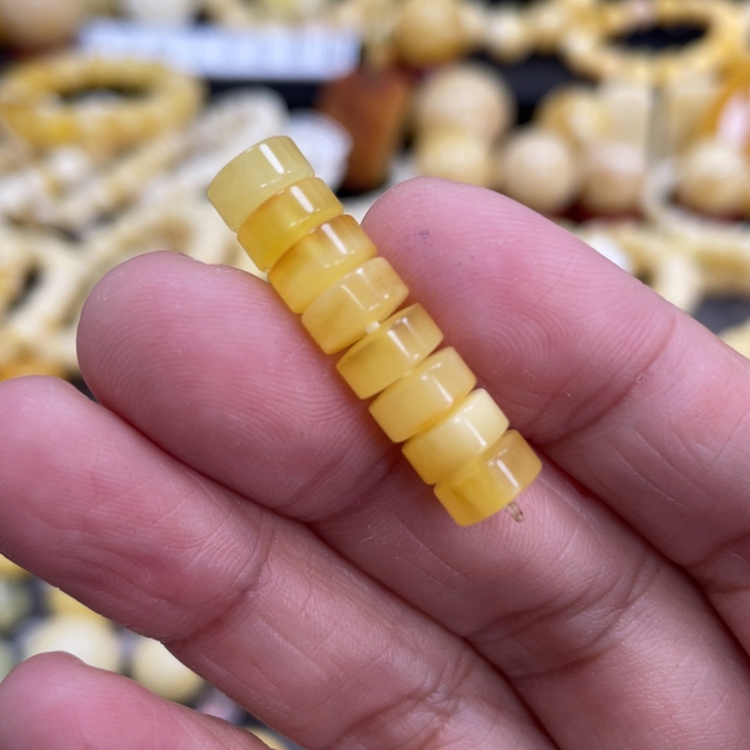 琥珀珠宝奇石未镶嵌7.5mm（8片）