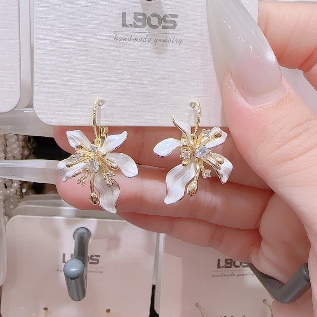 锆石铜合金925银耳环