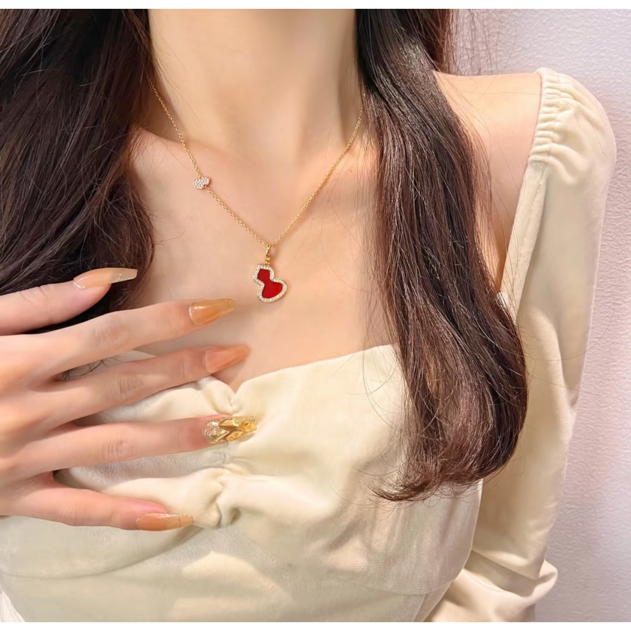 《考拉店》 中式 葫芦 围巾 轻奢宫廷百搭项链围巾气质