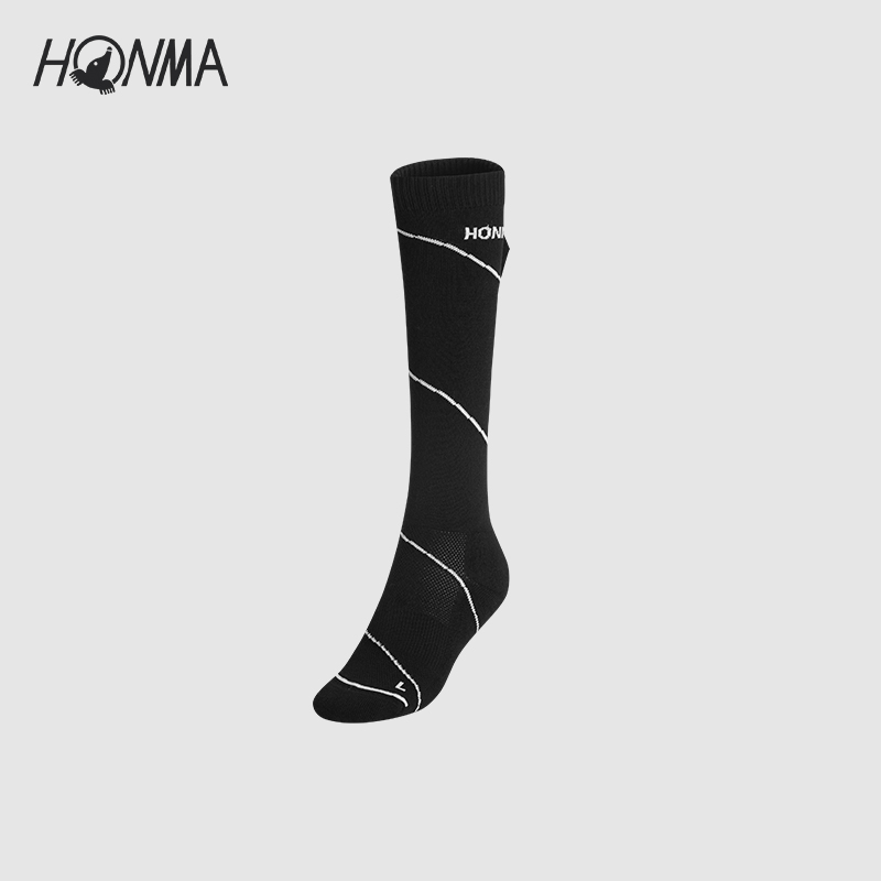 HONMA高尔夫女士袜子长筒袜透气蝴蝶结长袜亲肤舒适HWKX012B019