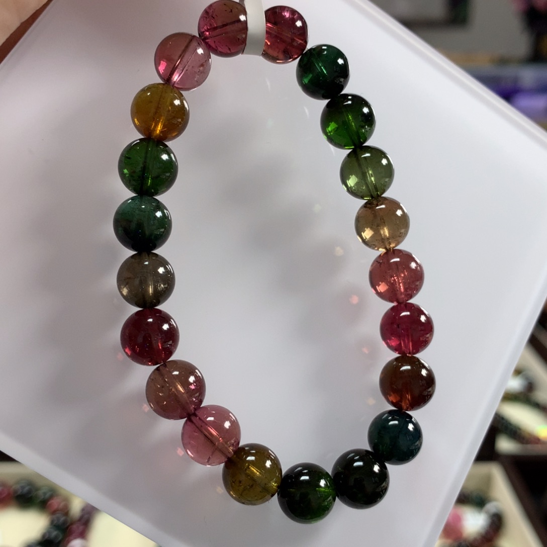 碧玺手链未镶嵌9毫米左右