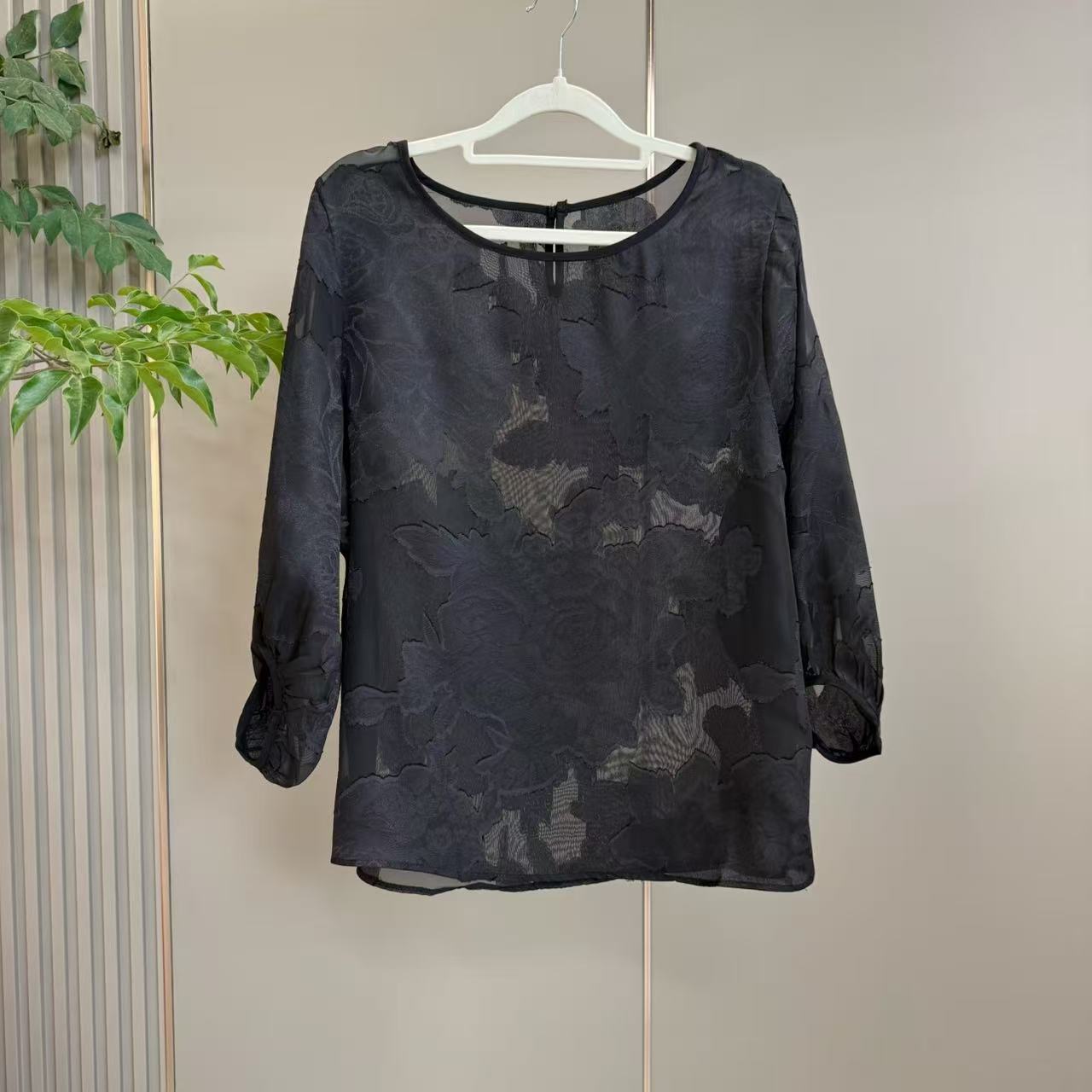 1302防晒拼接圆领薄款衬衫上衣斜襟时尚古风