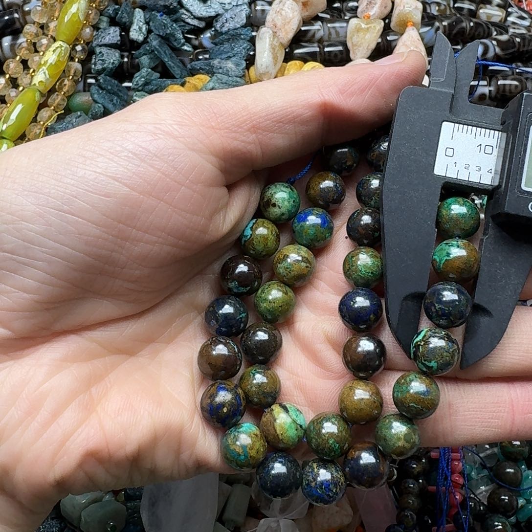 玛瑙/玉髓合金珠宝半成品一条10mm凤凰青金