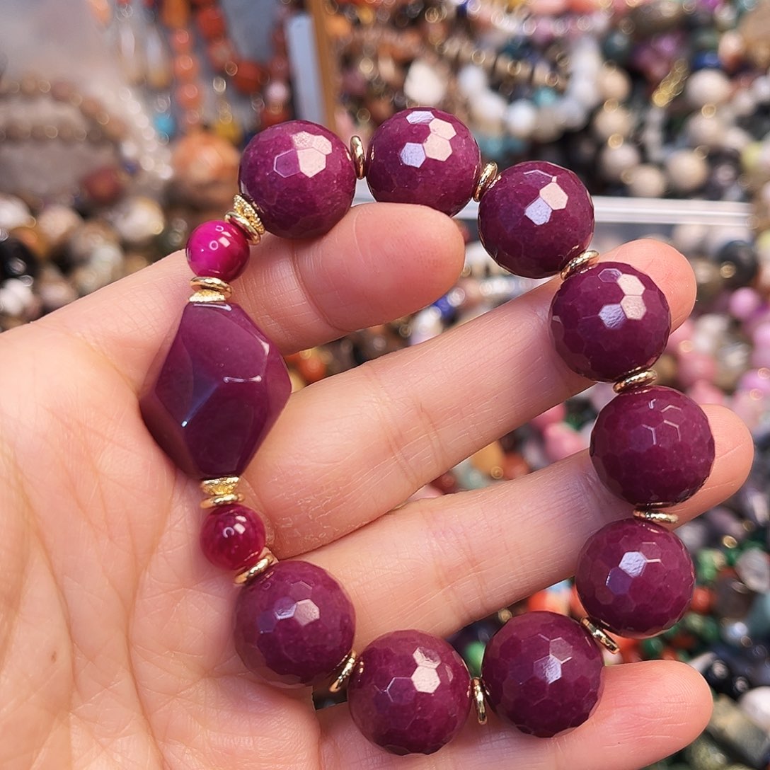 玛瑙/玉髓未镶嵌珠宝半成品紫