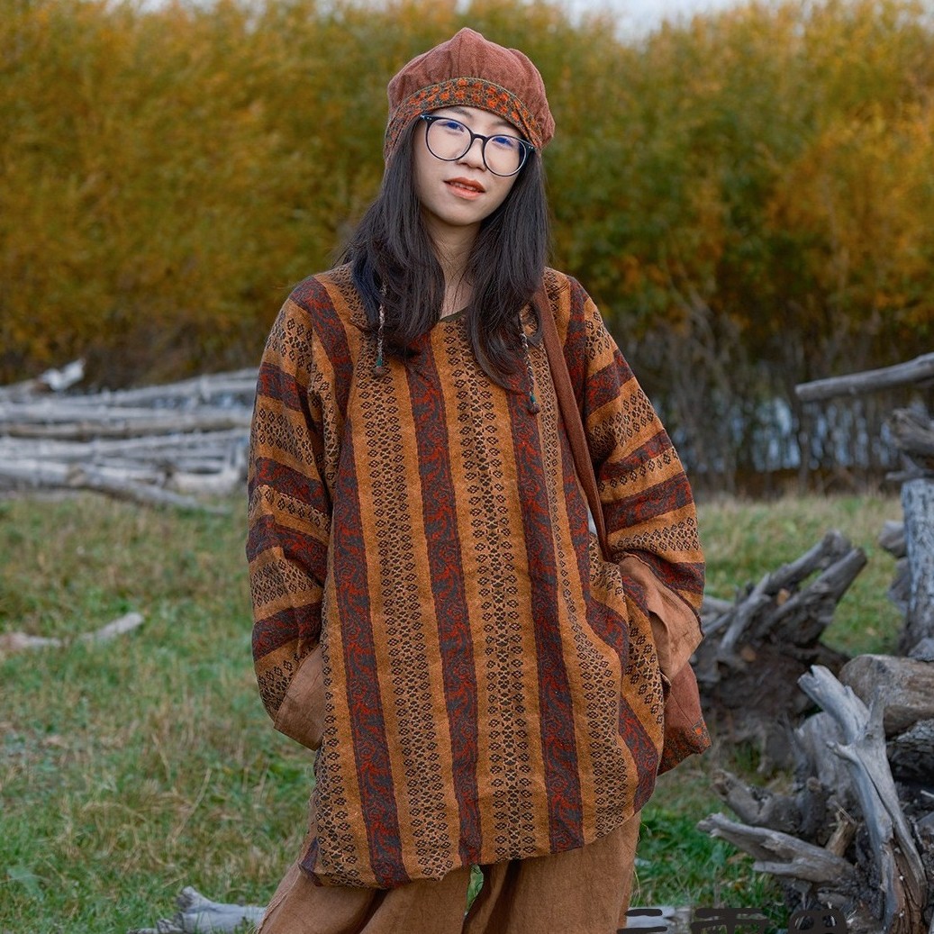 【云雾里】6019 复古随性盘扣上衣外套