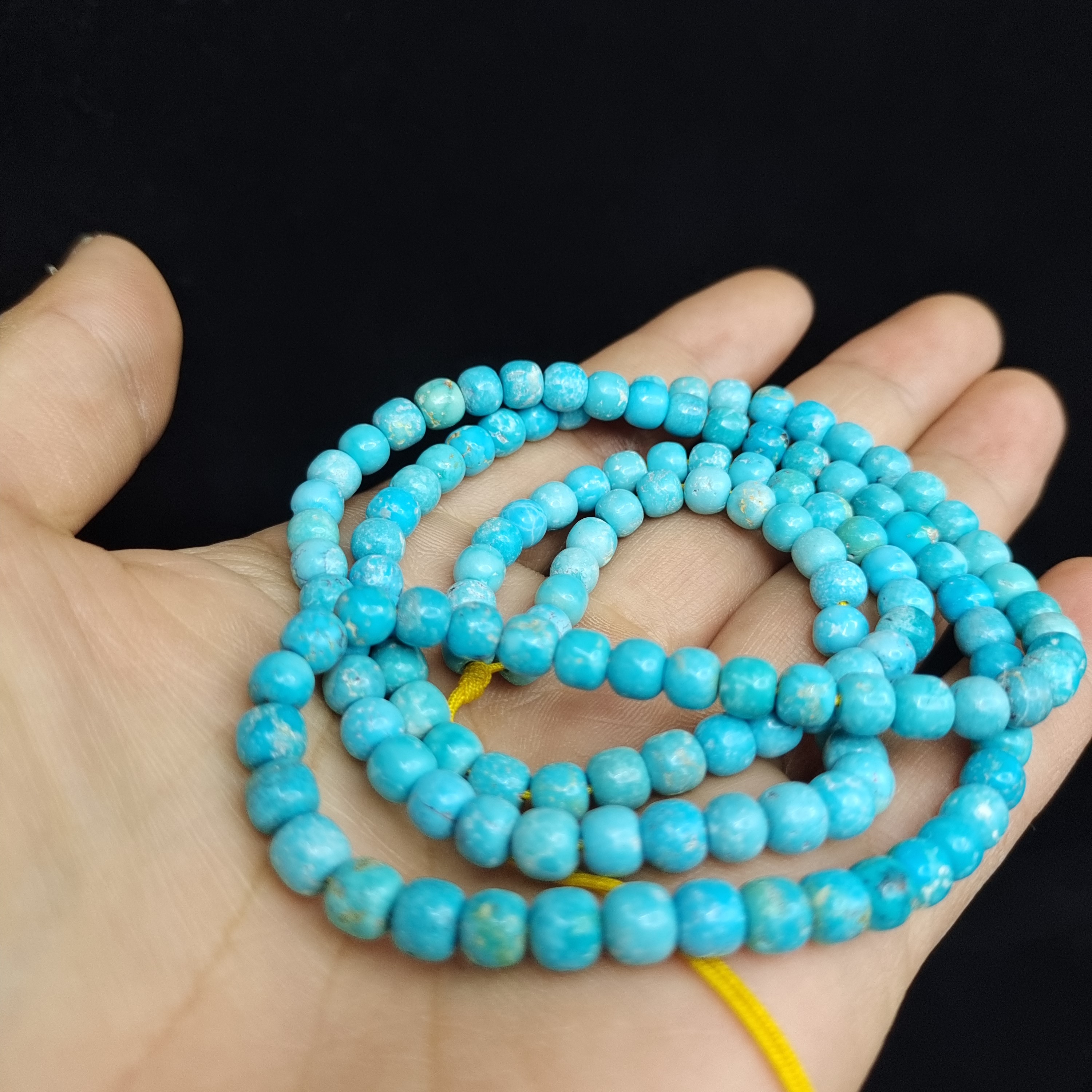 天然原矿绿松石老型长链