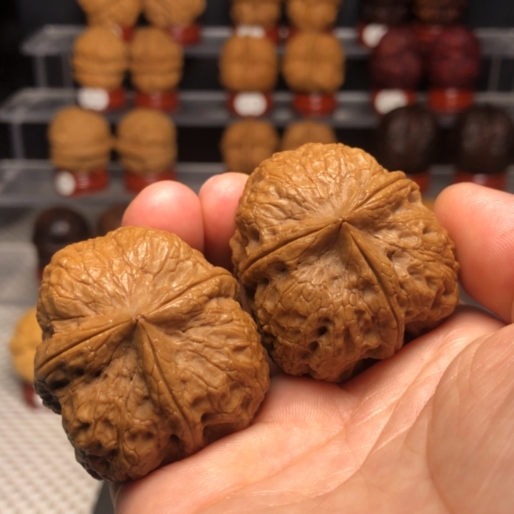 把件文玩核桃112虎头三炸