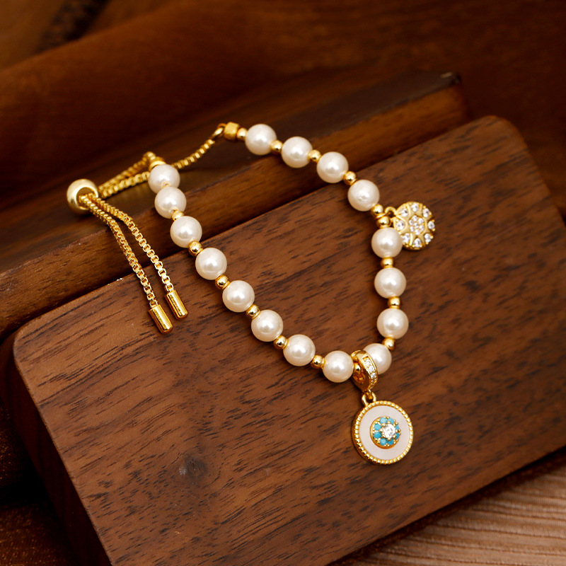 铜合金仿珍珠手链 25款贝壳手链女 小众设计感送女朋友闺蜜礼物