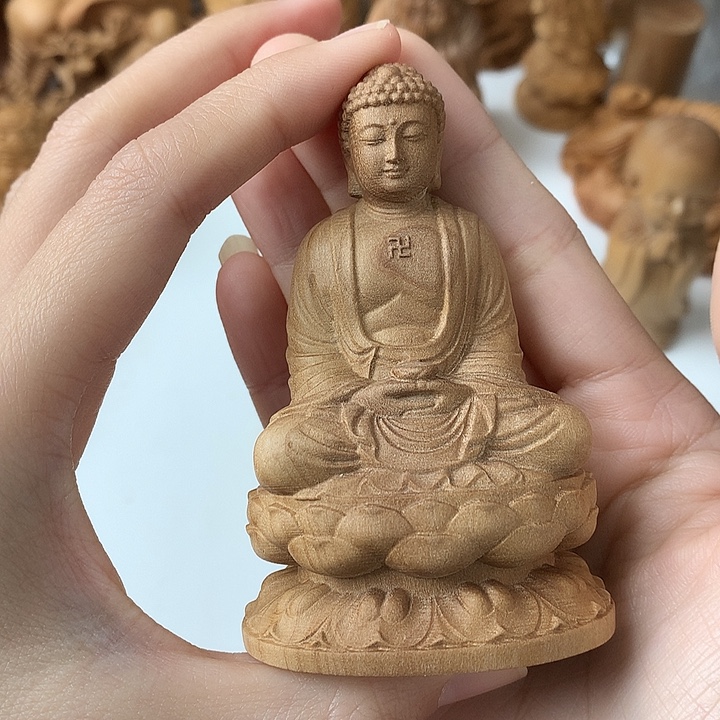 把件檀香木檀香大日摆件