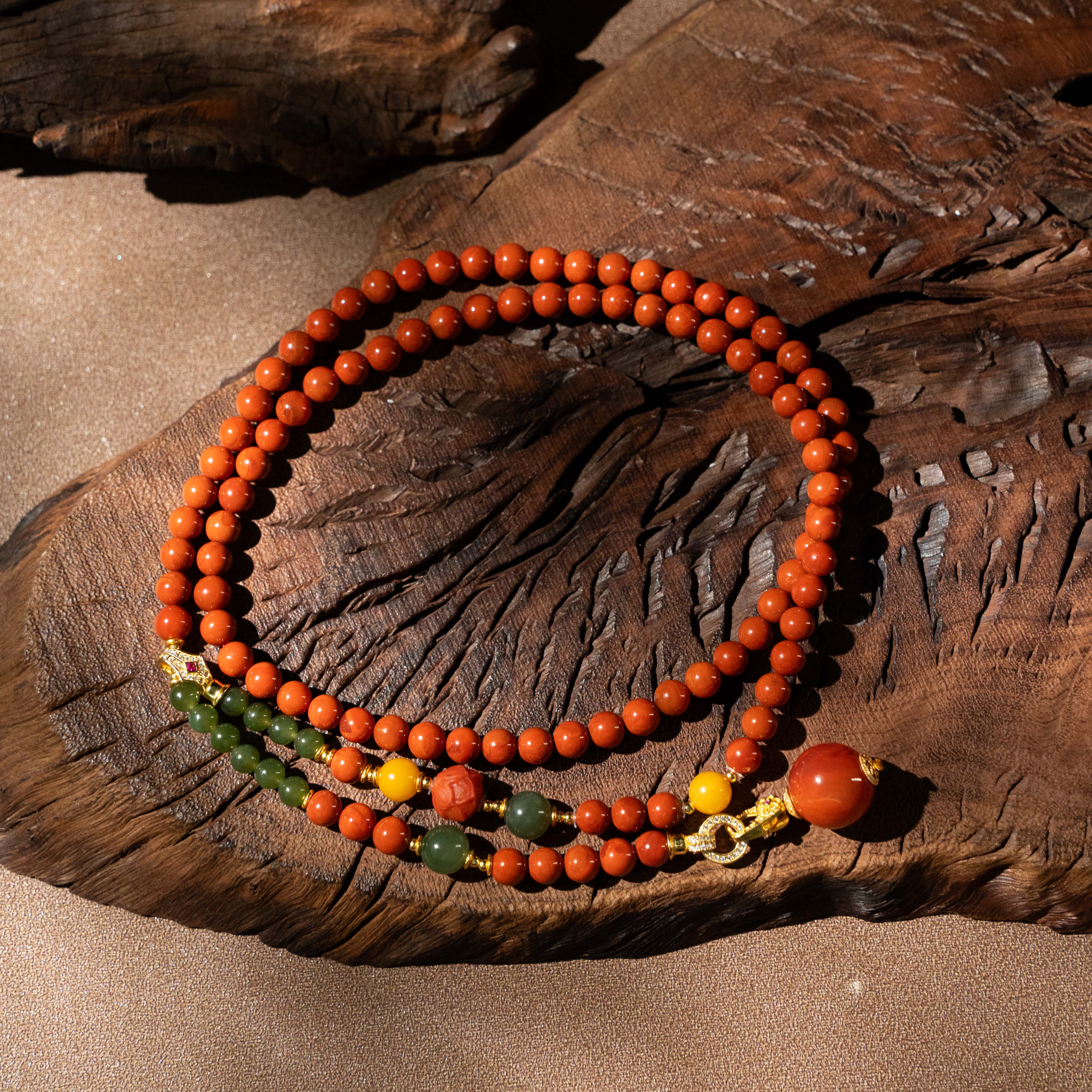 6mm银南红DIY项链/26824901180