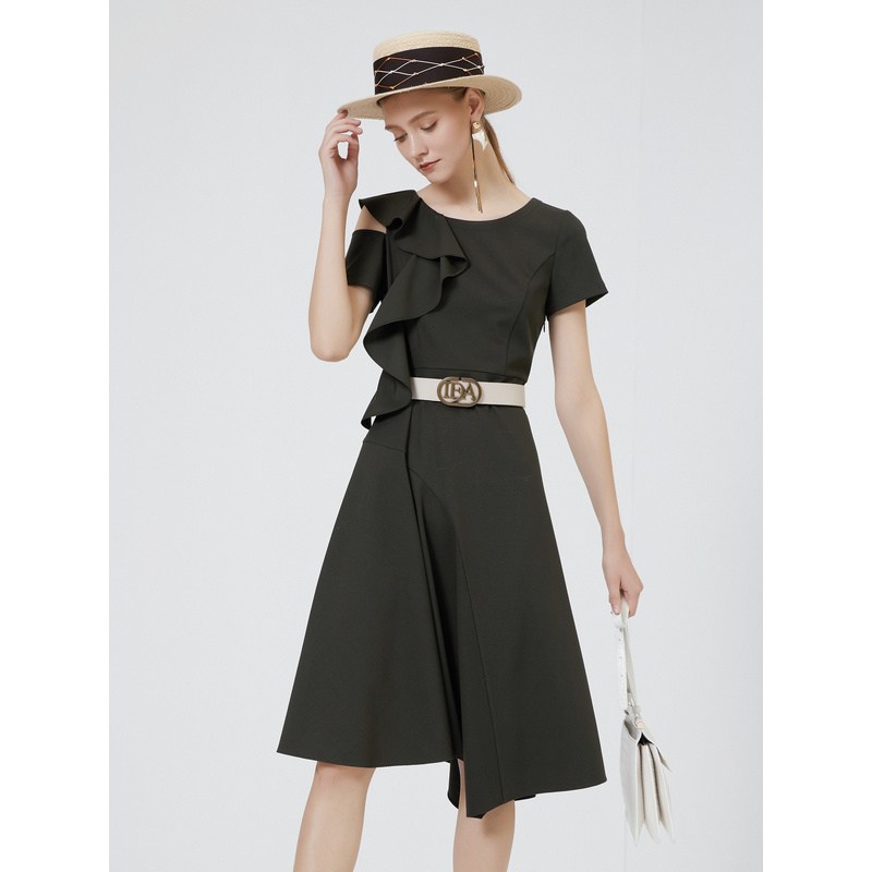 【小花】莱芙艾迪儿短袖连衣裙1D2L93013