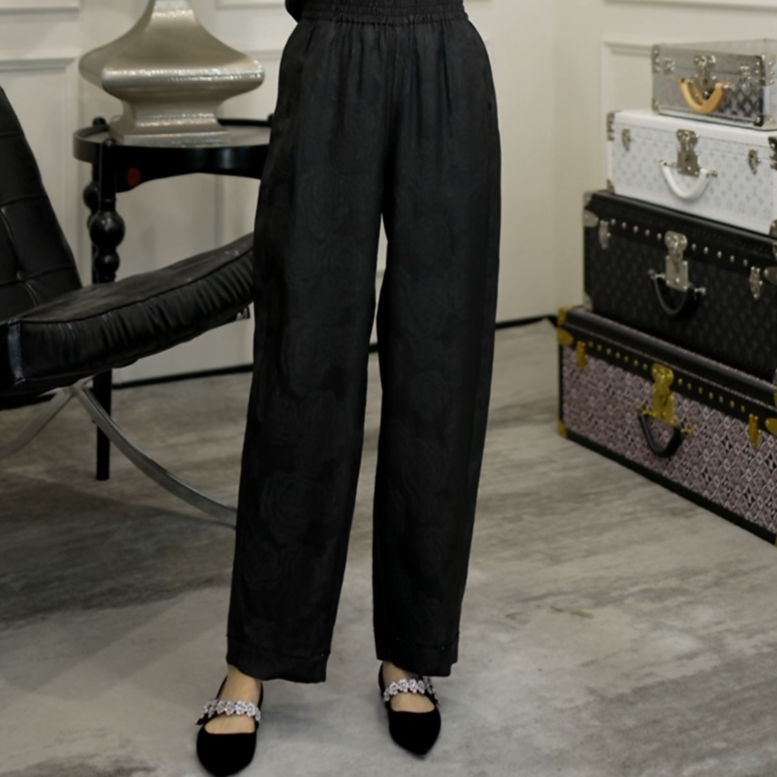 Betty Bairn【无双 · 香云纱】冠乐绉28姆米桑蚕丝裤子25B-BW10232