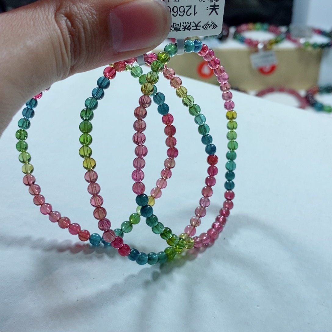 碧玺手链未镶嵌多样性发一条