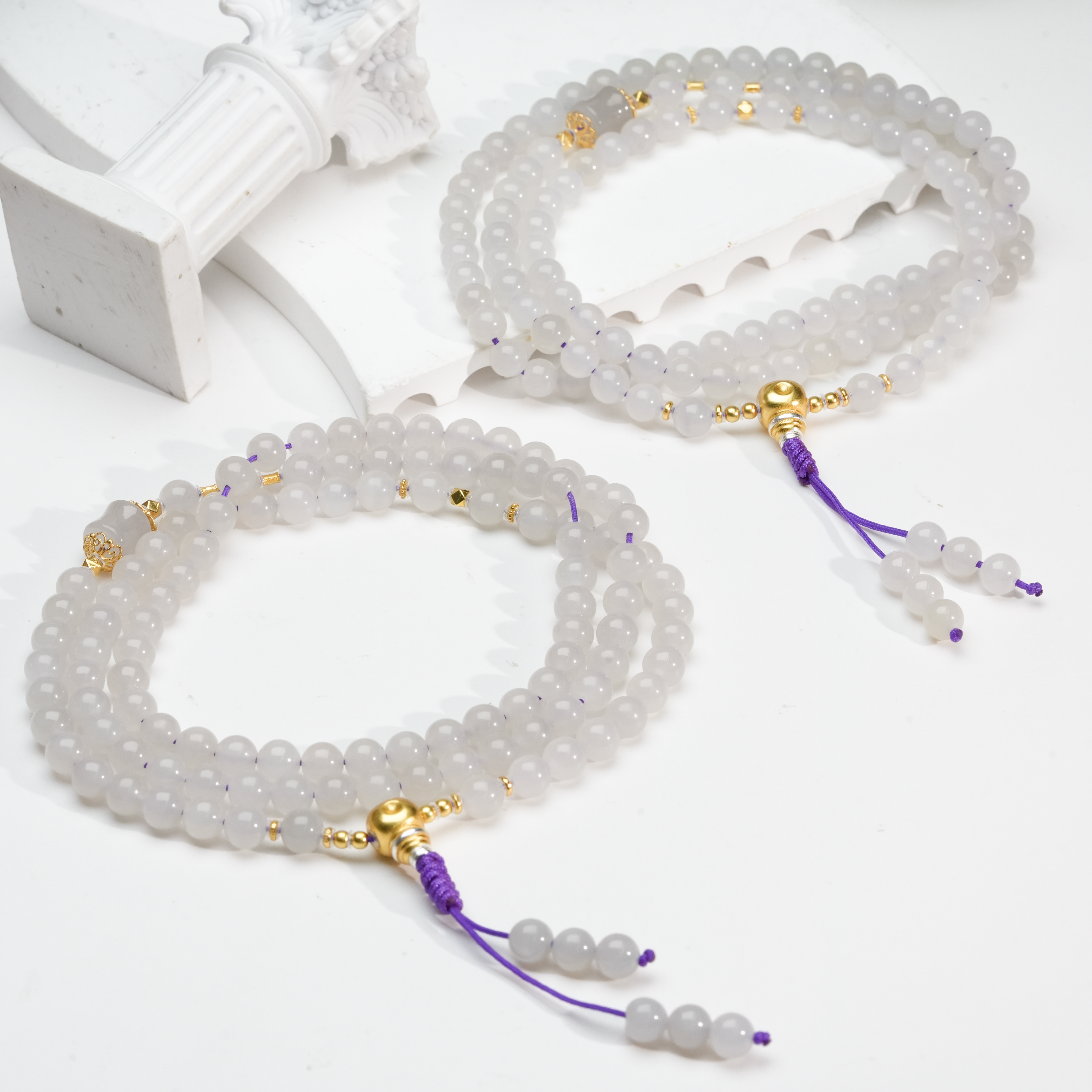 【小北好物】和田玉DIY圆珠项链约5.5mm+【多样性发一件】QH08X763