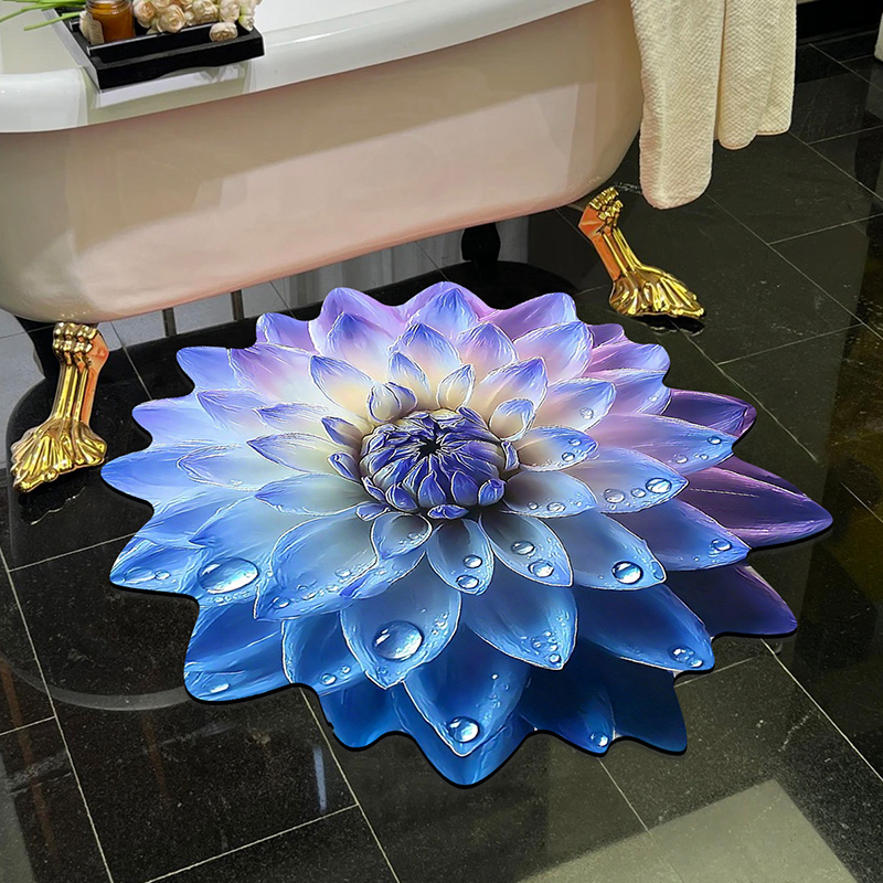 【防滑黑科技】3D立体吸水垫入门花卉地垫浴室垫干垫家用卧室玄关