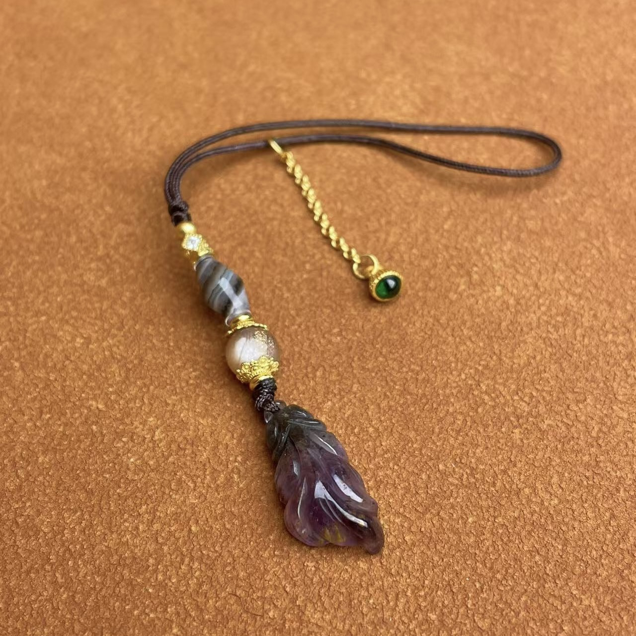 壹加师姐｜手工设计极光水晶挂件7067N