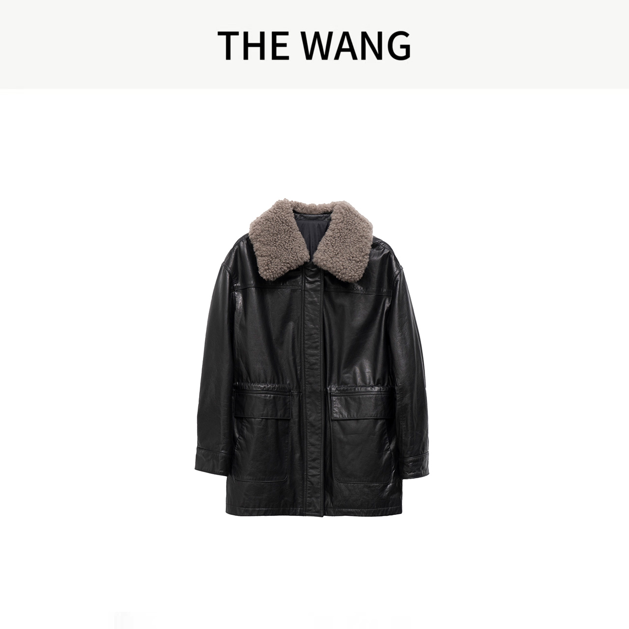 【DAWANG】女士宽松牛皮复古皮衣外套33009