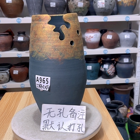 红陶手工制作工艺花盆