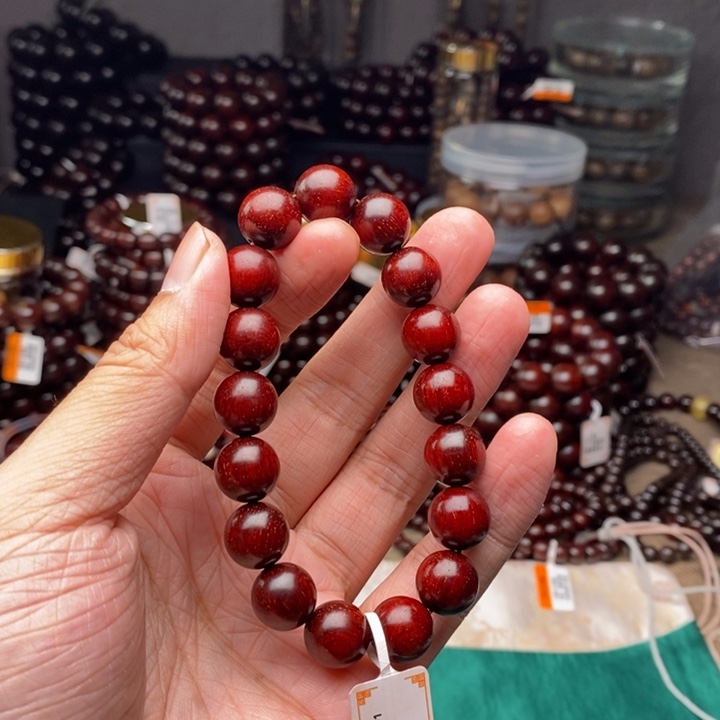 咕***咕手串/手链檀香紫檀（小叶紫檀）1.2原汁原味泥料龙鳞金星