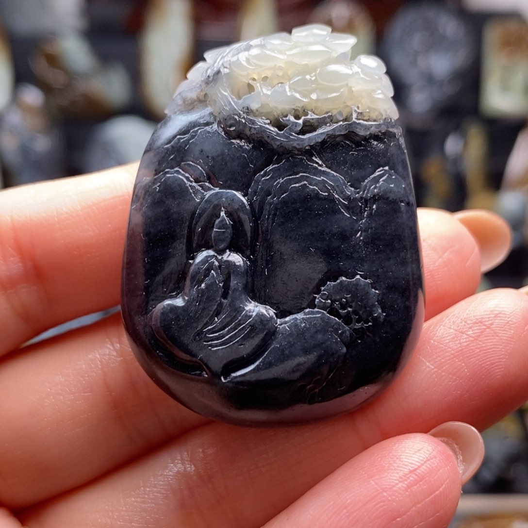 和田玉未镶嵌挂件