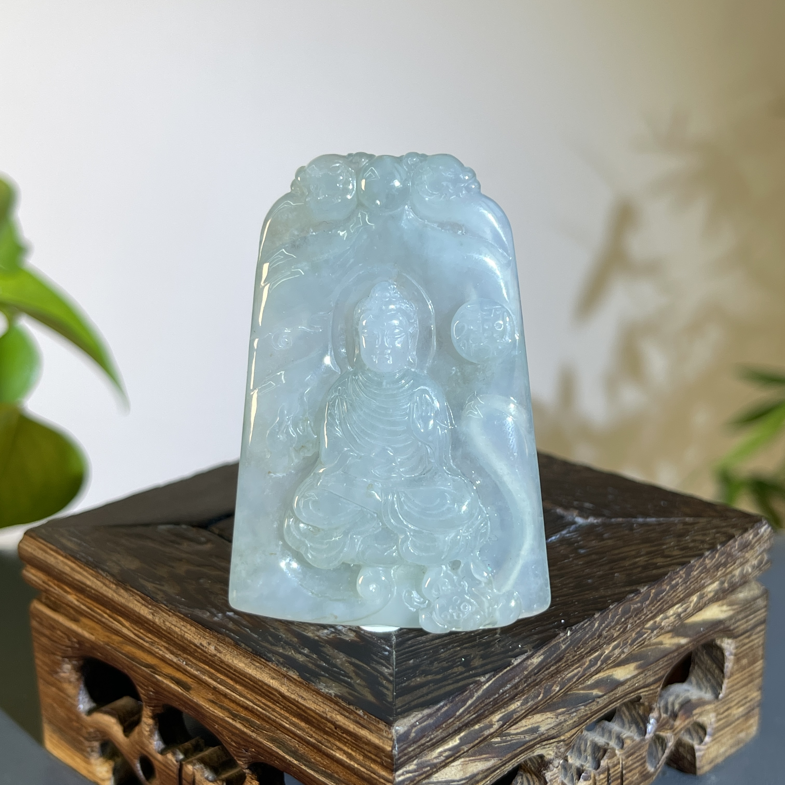 JTA23-97  天然缅甸A货翡翠  阿弥陀佛