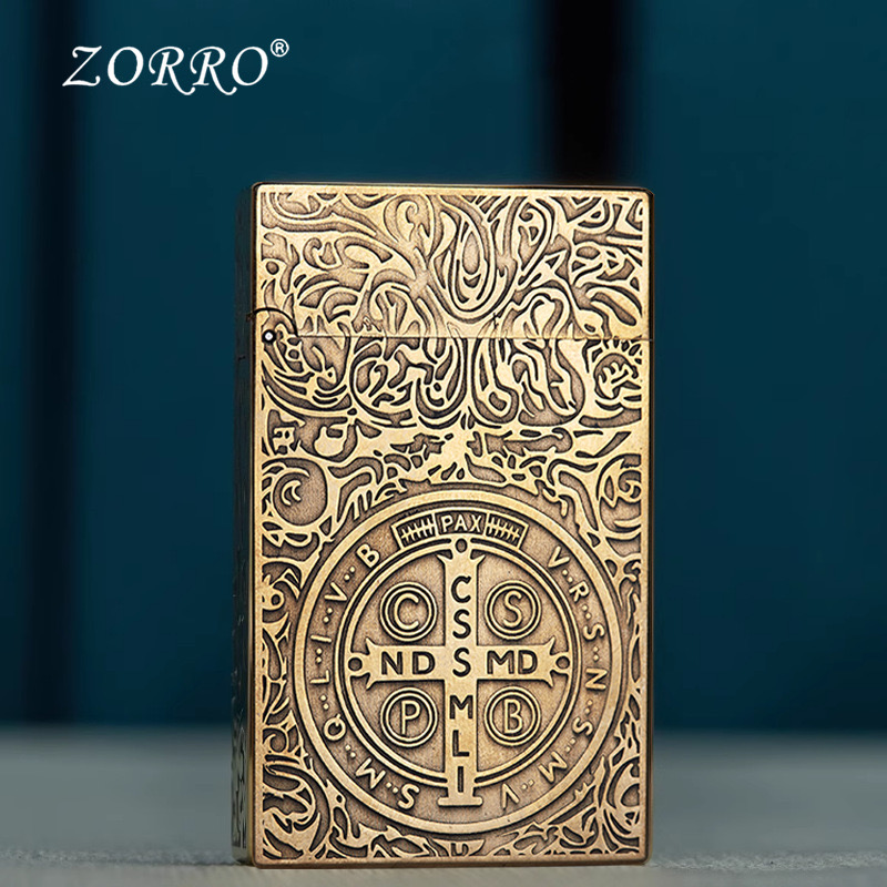 ZORRO佐罗打火机男士朗声康斯坦丁纹高档创意送男友节日礼物金色