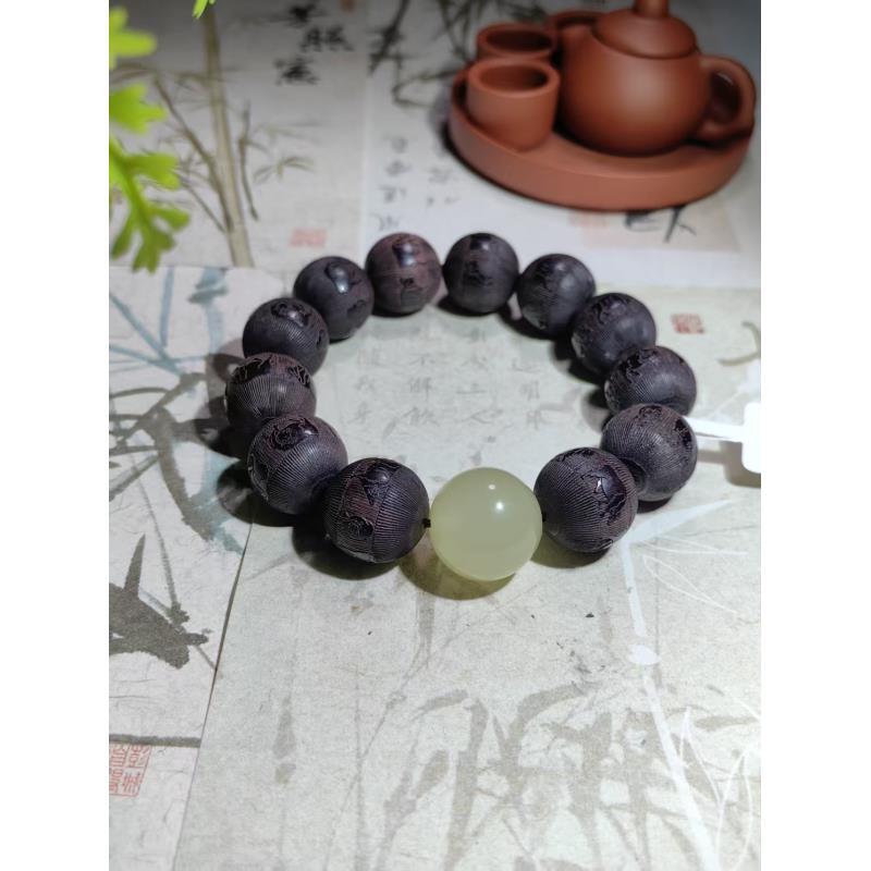 紫檀单圈手串（无礼盒）166