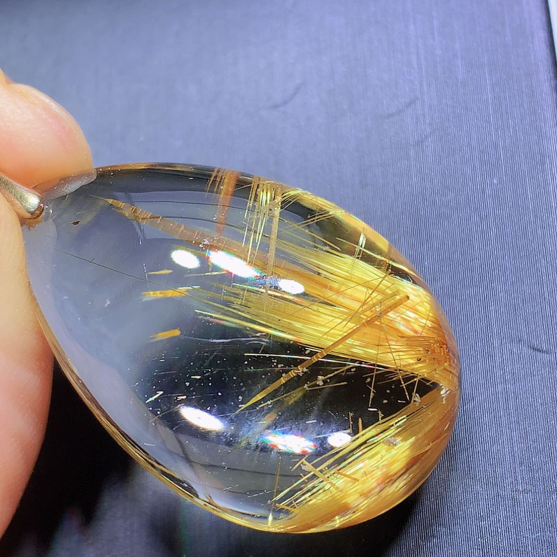 水晶珠宝半成品银S925镀金镶嵌定制款