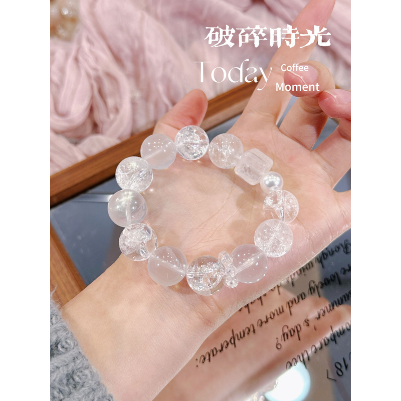 【晶灵  破碎时光】 15m奶白晶+15m闪片阿塞+白幽灵方糖+贝珠