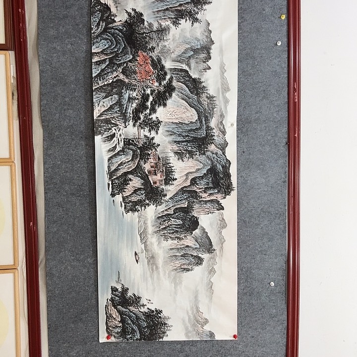 国画手绘国画江山如画