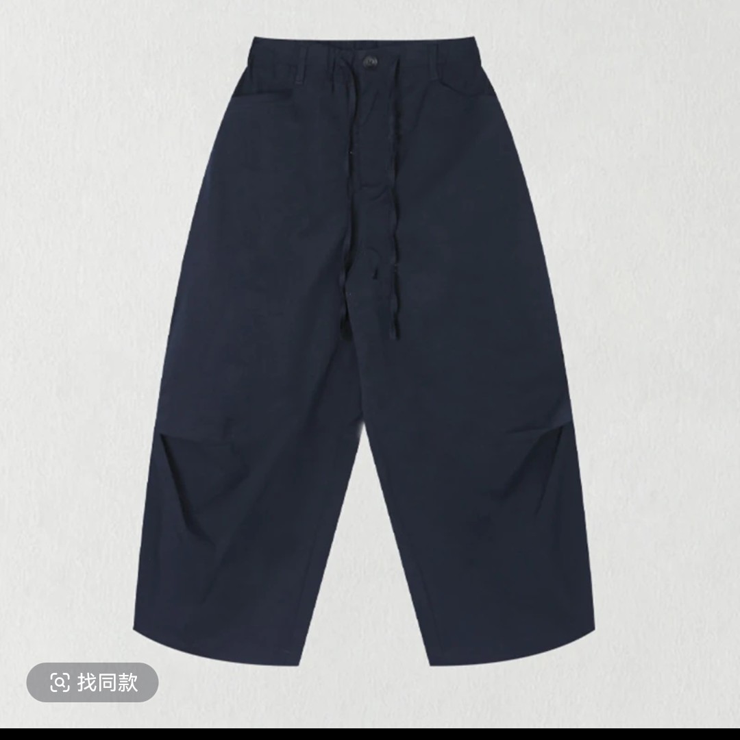 欧货轻奢夏季薄款休闲女裤极简风宽松阔腿裤