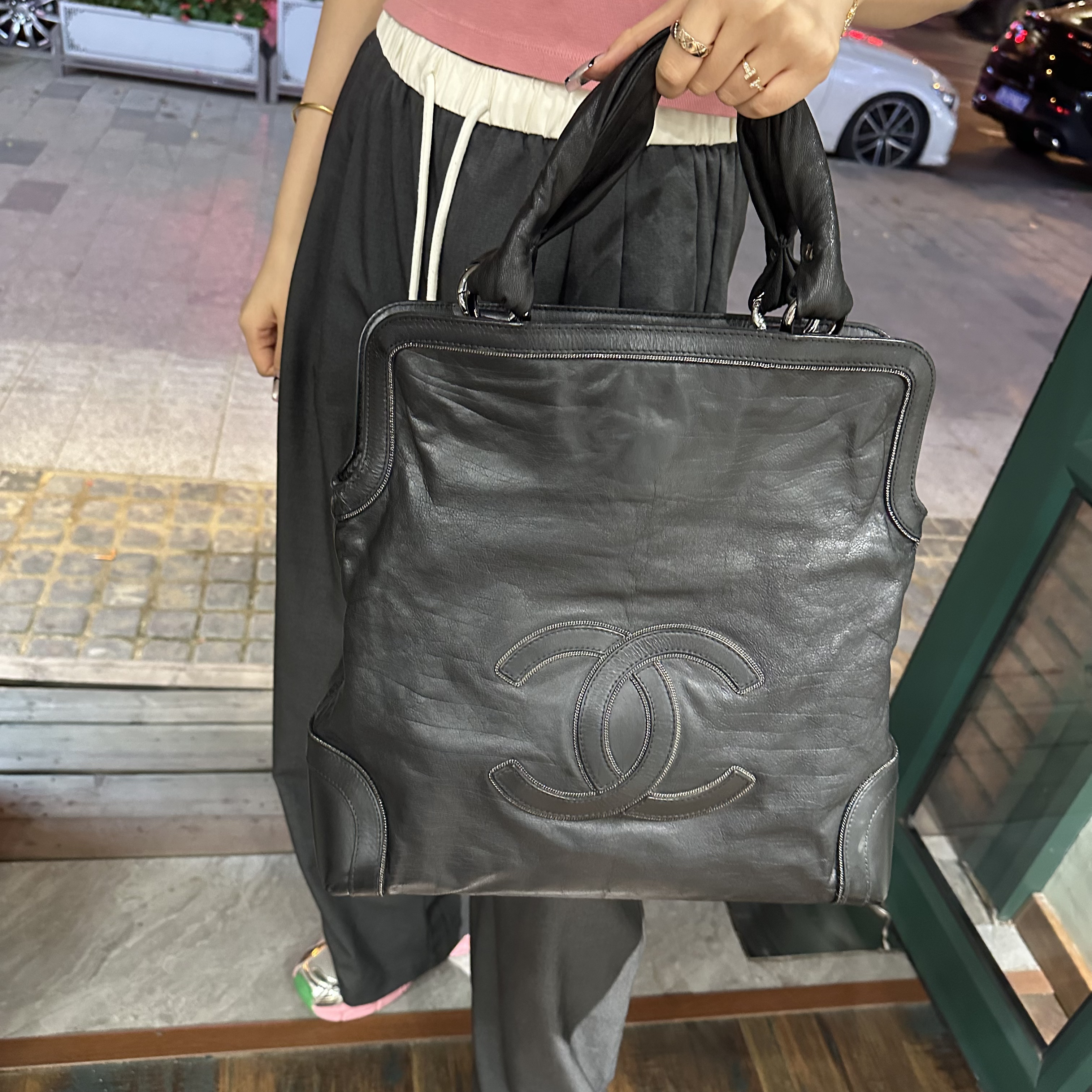 95新 Chanel/香奈儿 Chanel 黑色单肩手提包