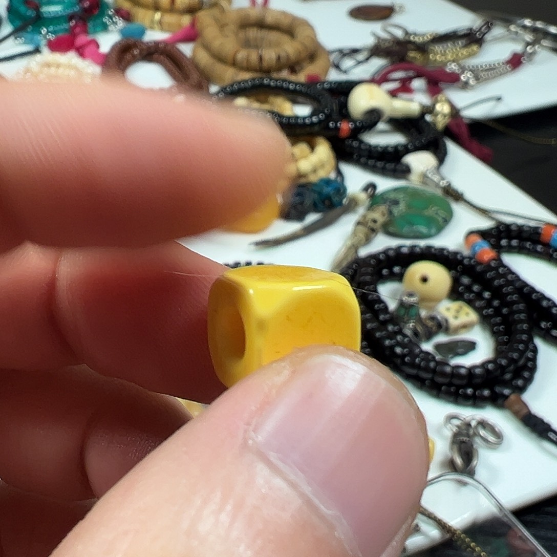 冯***手串星月菩提藏传文玩黄料八棱