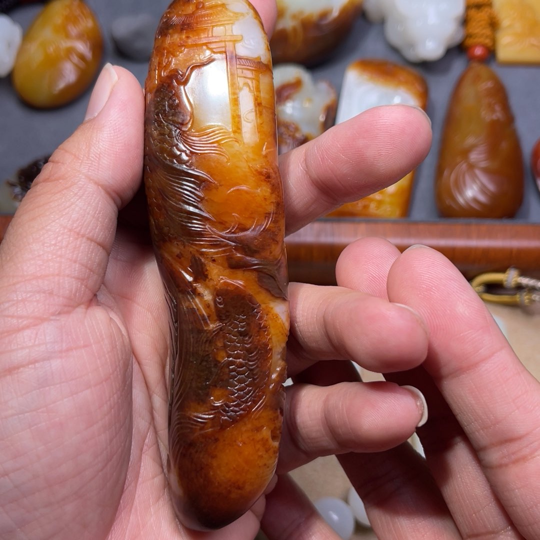 和田玉挂件未镶嵌十**琴