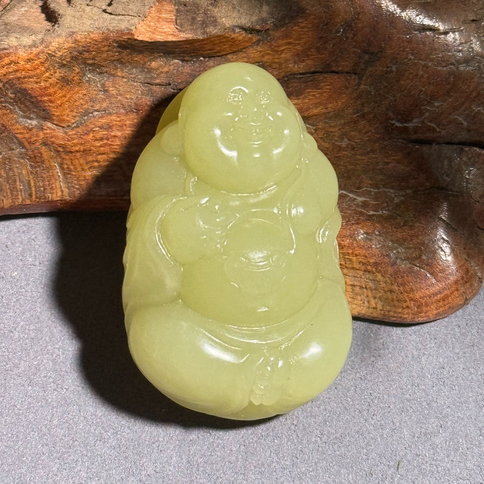 【玉曌缘】和田玉笑佛挂件