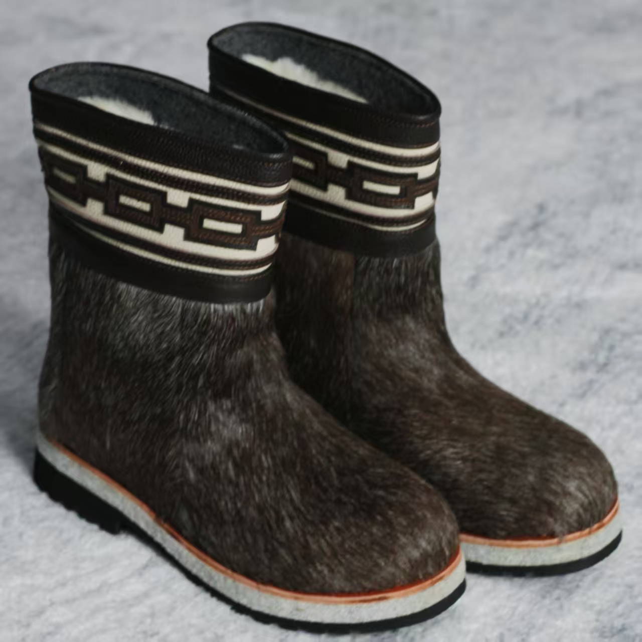 988-3本色玛拉沁男靴加厚雪地靴高帮潮流风防滑保暖时尚雪地靴