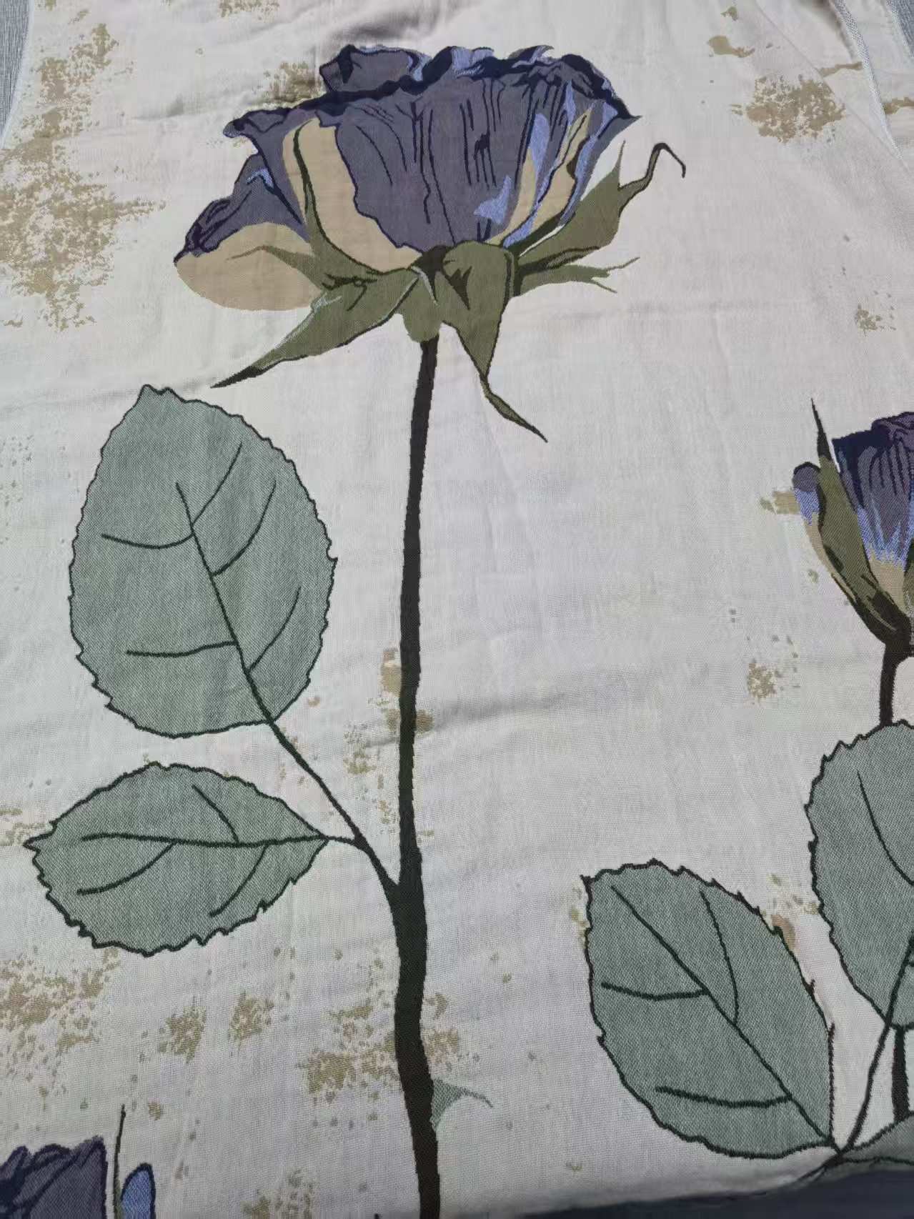 全棉纱布浴巾成人男女通用柔软吸水速干透气  幸运草