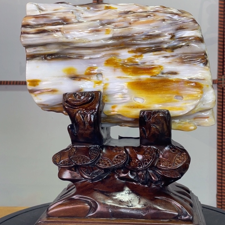 硅化玉未镶嵌珠宝奇石直径13