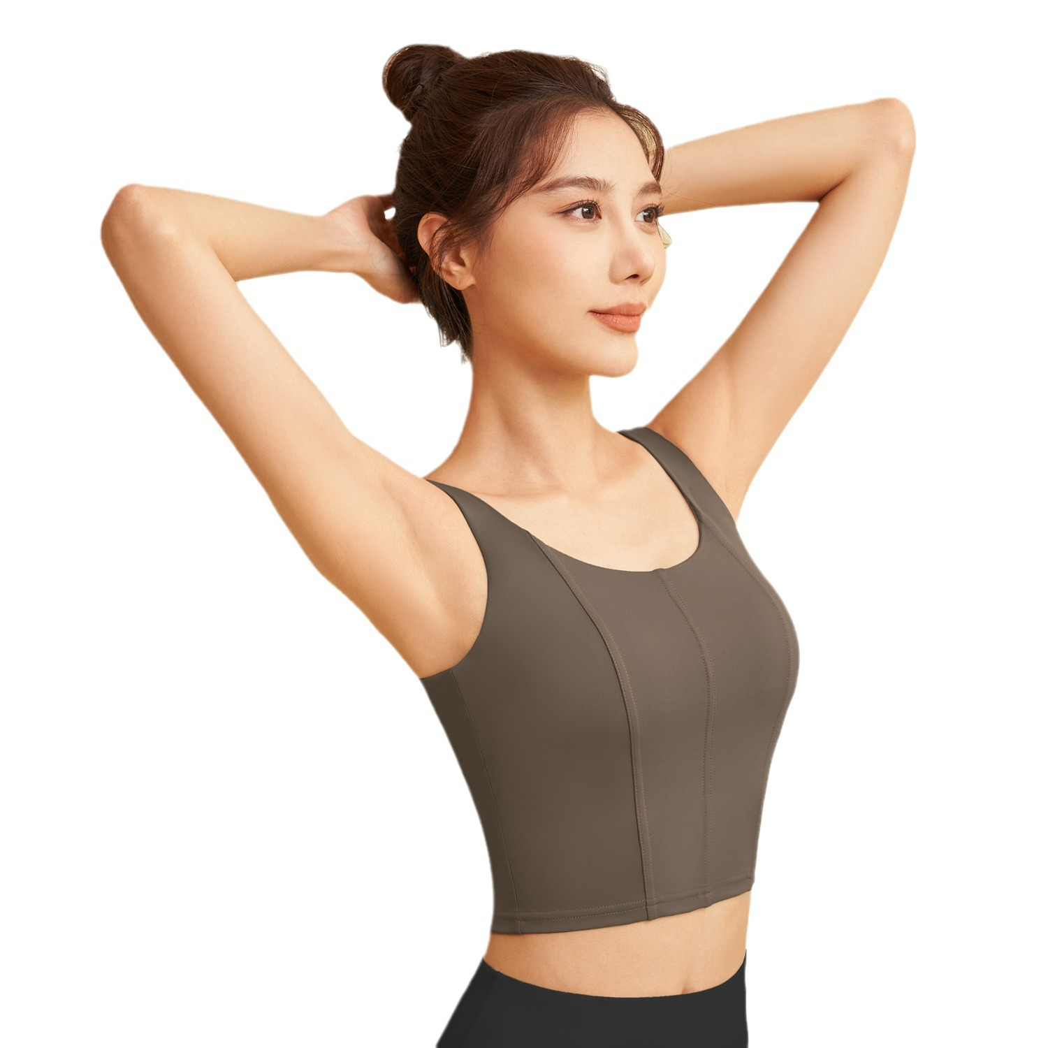 聚衣堂新款紧身运动文胸高强度防震运动内衣速干瑜伽健身背心女